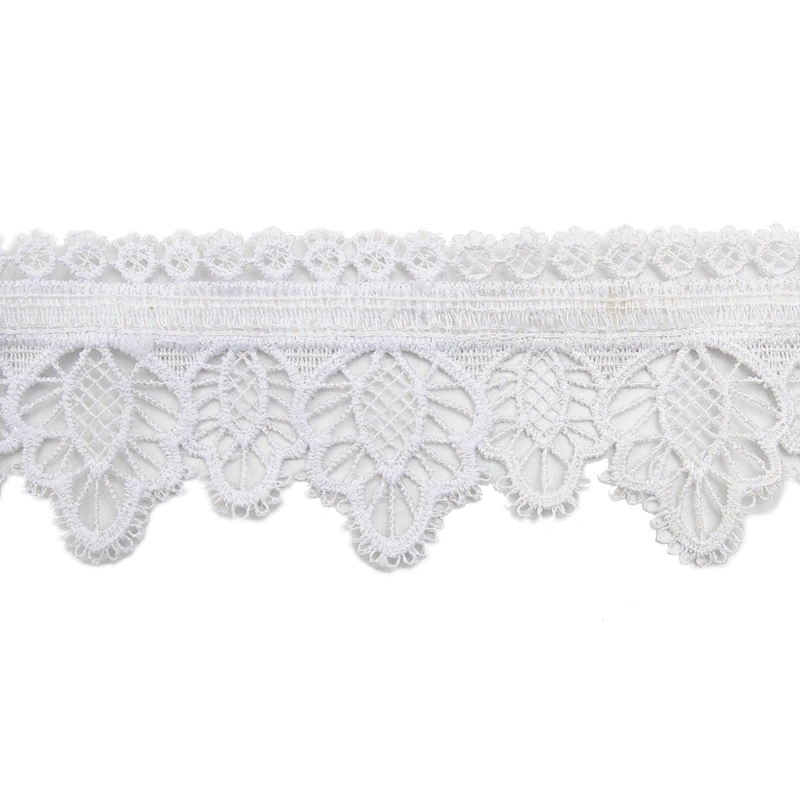 Wholesale sequins Lace Trim Water soluble lace white bridal lace trim Embroidery Sequin Tape For Dress cheap