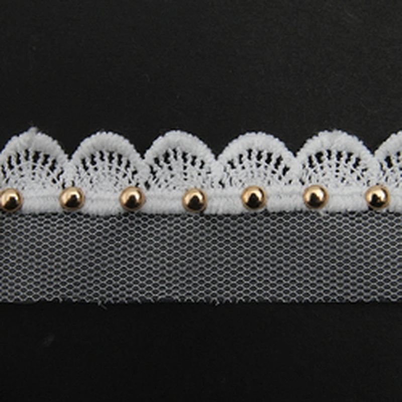 Wholesale 2.8cm Size Studs trim ribbon diy handmade costume dress sewing bead lace trim Design Rivets Trims