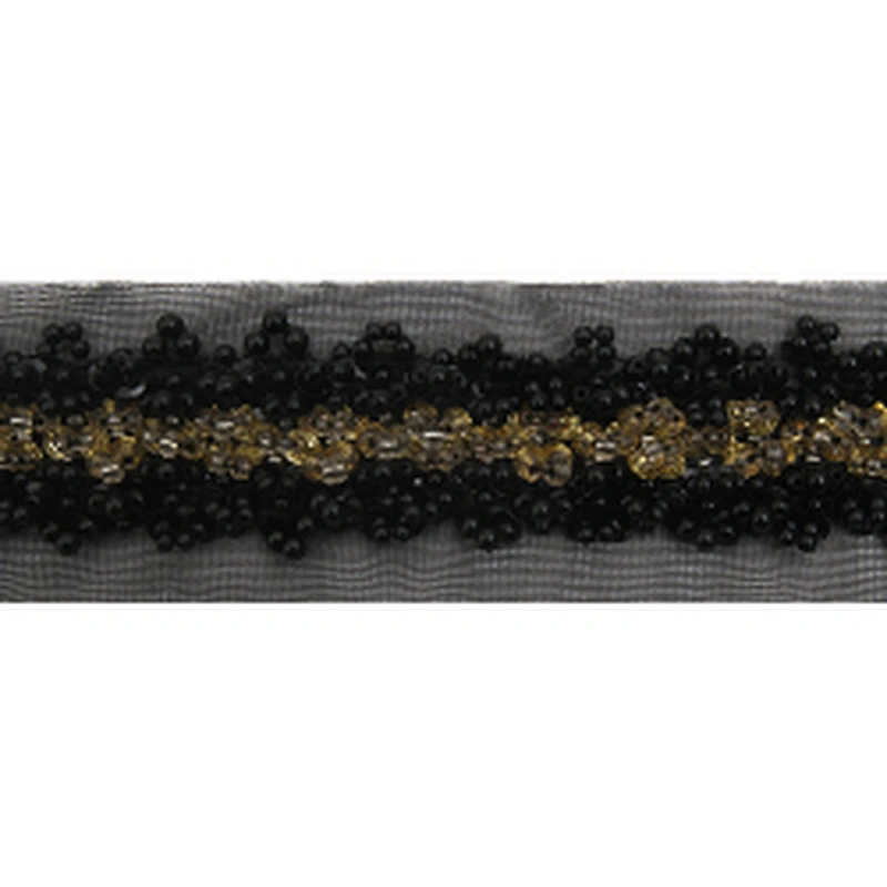 kavatar  wholesale new Handmade Bead lace Embroidered Tulle Trim wedding with Accessories Beads Rhinestones