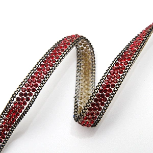 wholesale hot fix tape with rhinestone hot fix trimming chain glitter trim for DIY garment dresses Accessories