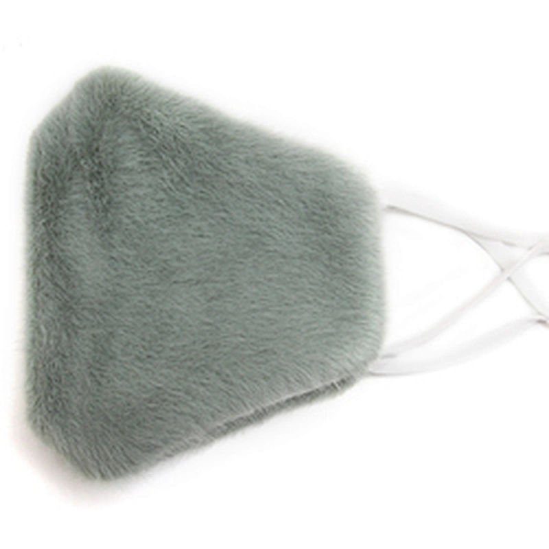 Wholesale winter furry masks warm and dust - proof temperament fashion masks