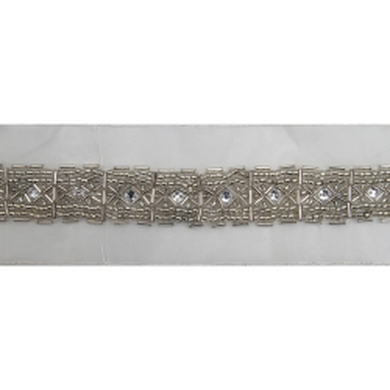 kavatar  wholesale new Handmade Bead lace Embroidered Tulle Trim wedding with Accessories Beads Rhinestones
