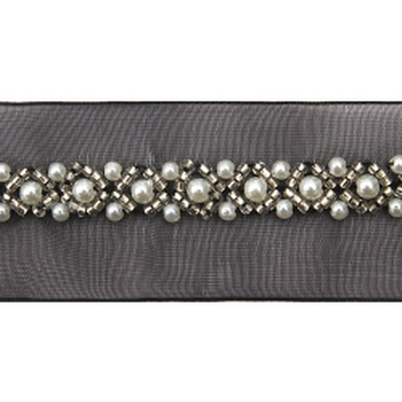 kavatar  wholesale new Handmade Bead lace Embroidered Tulle Trim wedding with Accessories Beads Crystals & Rhinestones