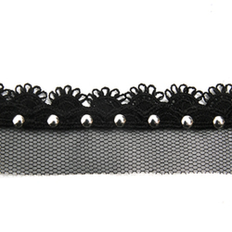 Wholesale 2.7cm Size Studs trim ribbon diy handmade costume dress sewing bead lace trim Design Rivets Trims