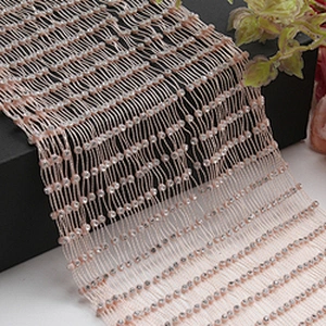 Decorative Crystal Rhinestone Sheet Hot Fix Rhinestone Bead Mesh Fabric rhinestones flat back crystal for shoes clothing bag
