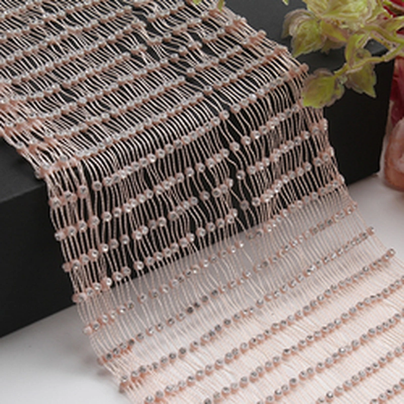 Decorative Crystal Rhinestone Sheet Hot Fix Rhinestone Bead Mesh Fabric rhinestones flat back crystal for shoes clothing bag