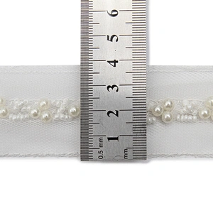 kavatar  wholesale new Handmade Bead lace Embroidered Tulle Trim wedding with Accessories Beads Crystals & Rhinestones
