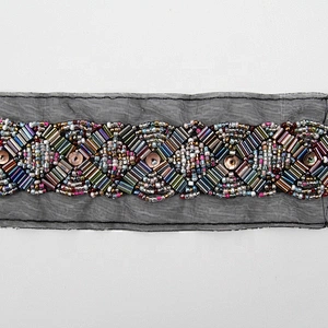 beaded trim in trimming chain beads sew on beaded fabric trim for clothes