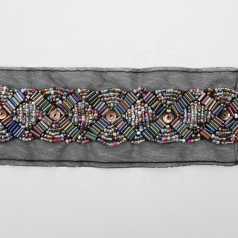 beaded trim in trimming chain beads sew on beaded fabric trim for clothes