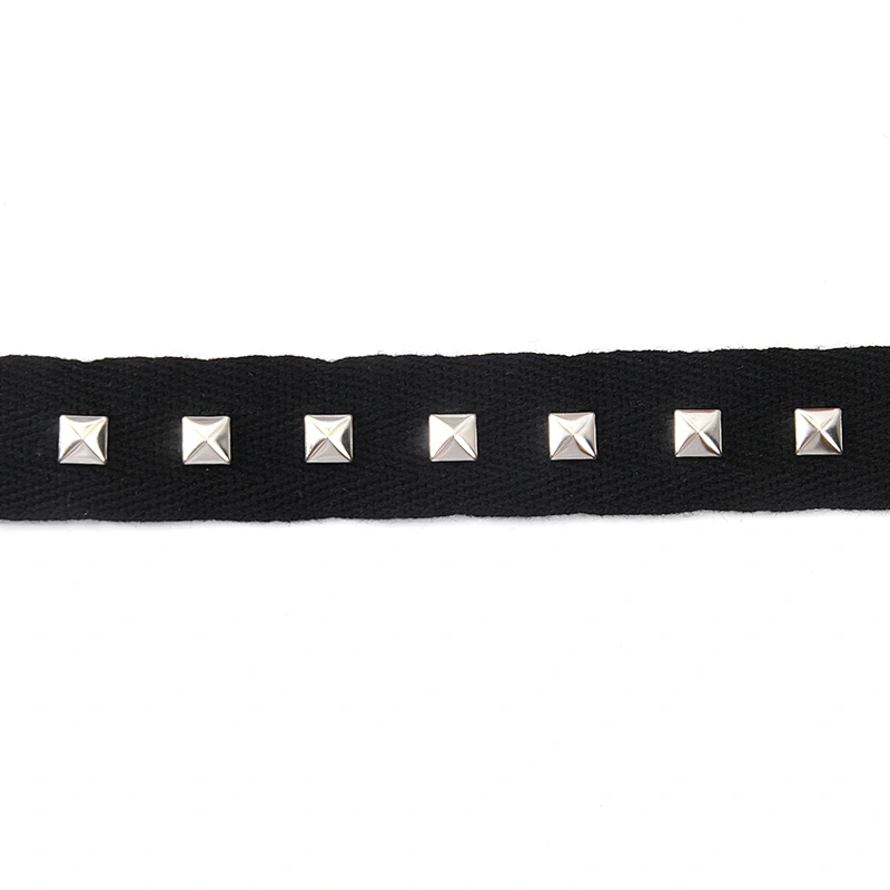 Black Studs trim ribbon diy handmade costume dress sewing bead lace trim Design Rivets Trims