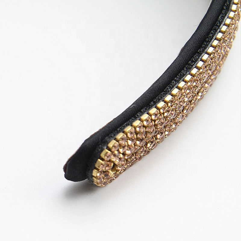 fashion headbands with rhinestones Wholesale JET MIXED CRYSTAL Topaz rhinestone chain Headband Hairbands DESIGNER HEADBANDS
