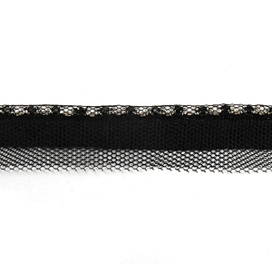 Wholesale Chain lace trim pearl rhinestone 1.8 cm Sew-On lace trim Polyester net mesh Lace trimmings for clothes  Accessories