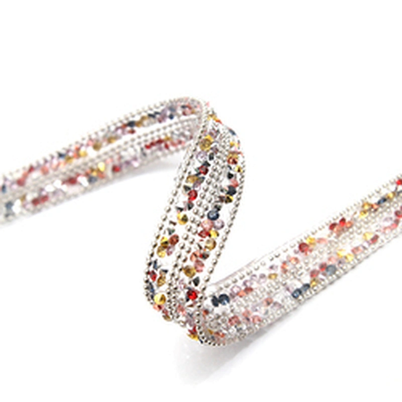 wholesale hot fix tape with rhinestone hot fix trimming chain glitter trim for DIY garment dresses Accessories