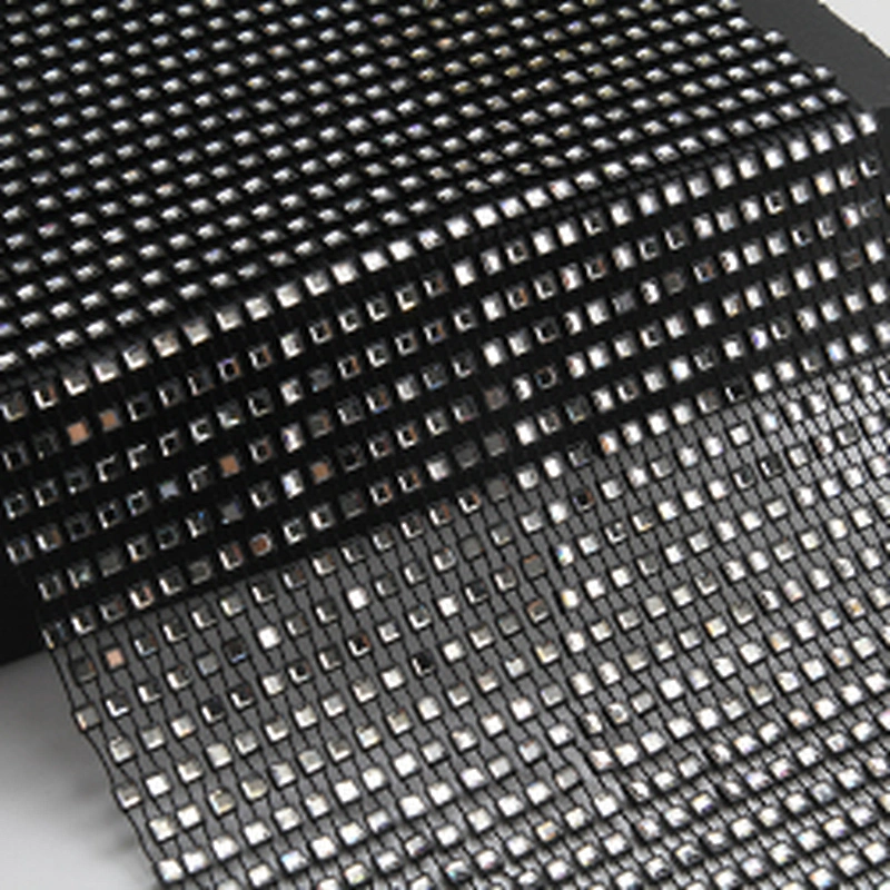 Kavatar mesh for rhinestones point back rhinestone mesh trimming in Rhinestones Fabric fashion Sew-on for  shoes clothing