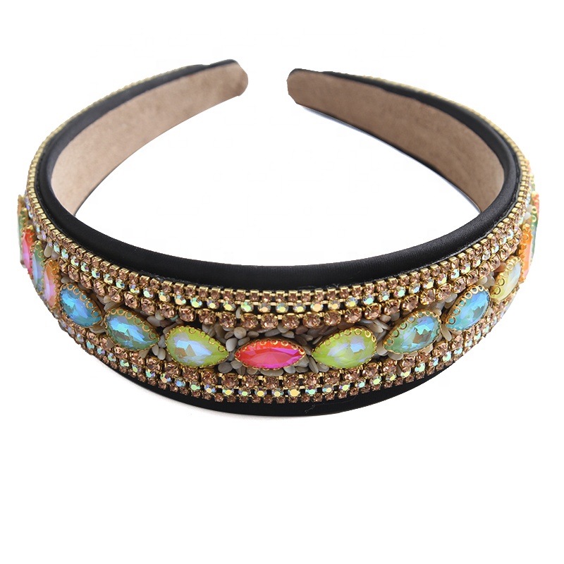 fashion ladies headbands handmade rhinestone fashion  for women use Hairbands Big headband Fashion winter headband