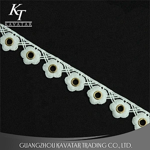 Kavatar Fashion Small Flower Design White Eyelet Lace For Wedding Dress Eyelet belt