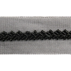 Wholesale Embroidery beaded lace trim 3.5 cm Mesh fabric lace trims beautiful Accessories for dress 3D wedding Designer