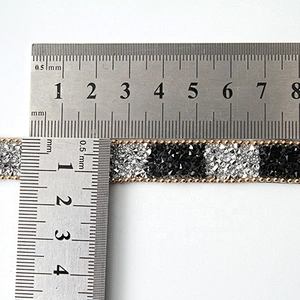 Kavatar Hotfix trimming rhinestone hot fix banding Copper chain rhinestone transfer tape iron trimming