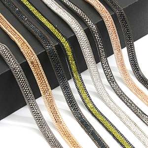 wholesale hot fix tape with rhinestone hot fix trimming chain glitter trim for DIY garment dresses Accessories