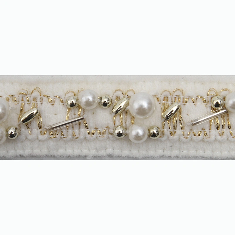 kavatar  wholesale new Handmade Bead lace Embroidered Tulle Trim wedding with Accessories Beads Crystals & Rhinestones