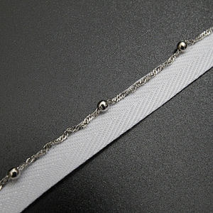 Wholesale Chain lace trim beaded 1.1 cm Sew-On lace trim Woven herringbone tape lace trimmings for clothes