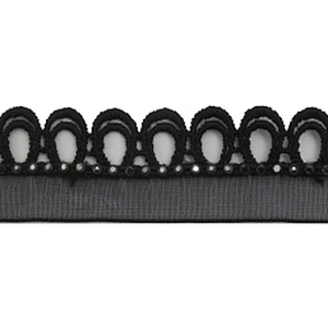 Wholesale Chain lace trim rhinestone 2.3 cm Sew-On lace trim Polyester net mesh Lace trimmings wedding for clothes  Accessories