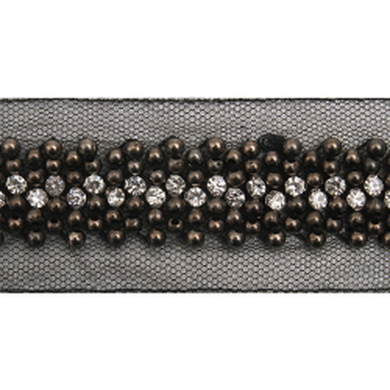 kavatar  wholesale new Handmade Bead lace Embroidered Tulle Trim wedding with Accessories Beads Crystals & Rhinestones