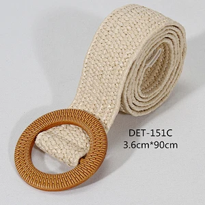 Wholesale 35 inches Stretchy Woven Fabric Waist Belt for Women