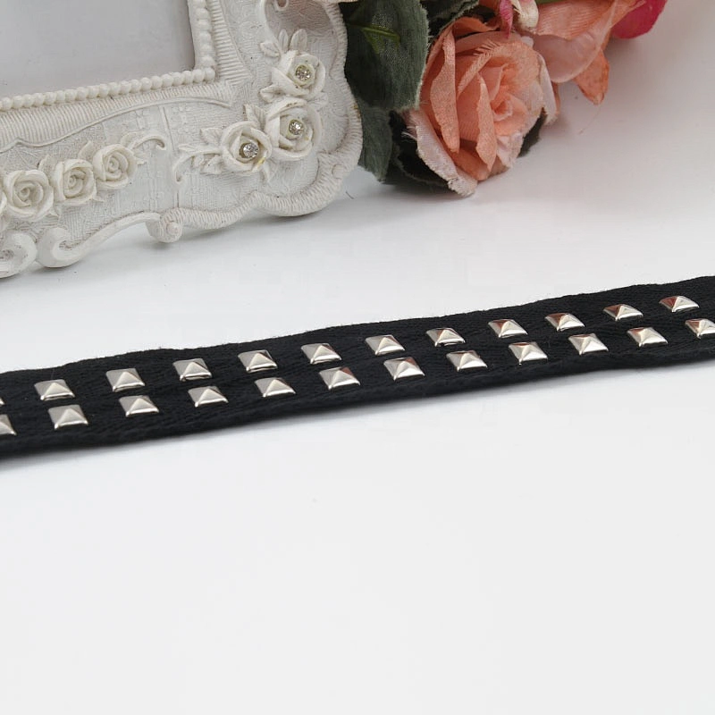 Studs trim ribbon diy handmade costume dress Shoelace Net Cord Sewing Garment Accessories trim Design Rivets Trims