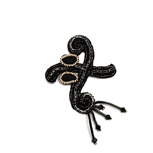Christmas Cherry Flower Decorative Sew on Rhinestone Beaded Patches Wholesale patches for clothing