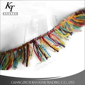 Wholesale Customized Hight Quality Colors Cotton Tassels Curtain Fringe