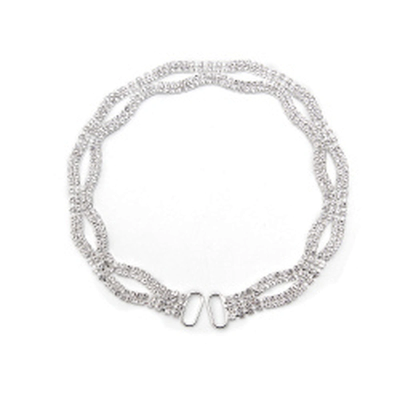 Wholesale Women Evening Party Dress Camisole  Plated tassel fringe alloy Rhinestone Chain Trim Bra Crystal Shoulder Strap