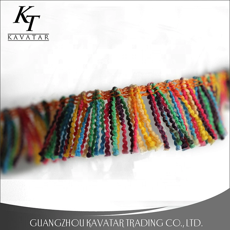 Various colors tassels trim for garment