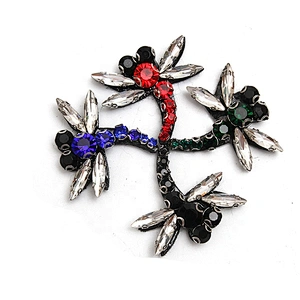 Christmas Cherry Flower Decorative Sew on Rhinestone Beaded Patches Wholesale patches for clothing