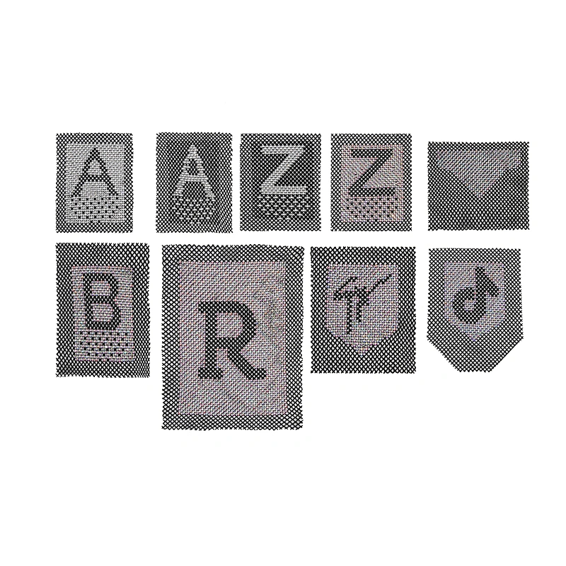 wholesale crystal  design rhinestone fabric mesh fashion  lace Letter Tiktok pattern with nude mesh flat back for clothing