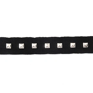 Black Studs trim ribbon diy handmade costume dress sewing bead lace trim Design Rivets Trims