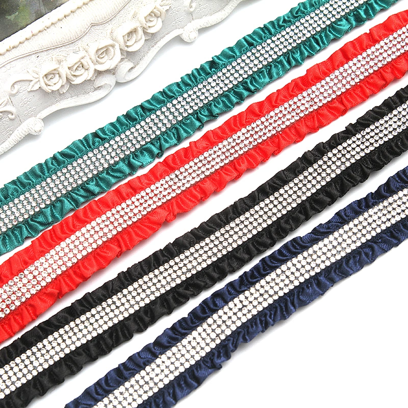 Wholesale Rhinestone by  Shoes Slippers Sandals Accessories upper for sandal women Cotton lace trim