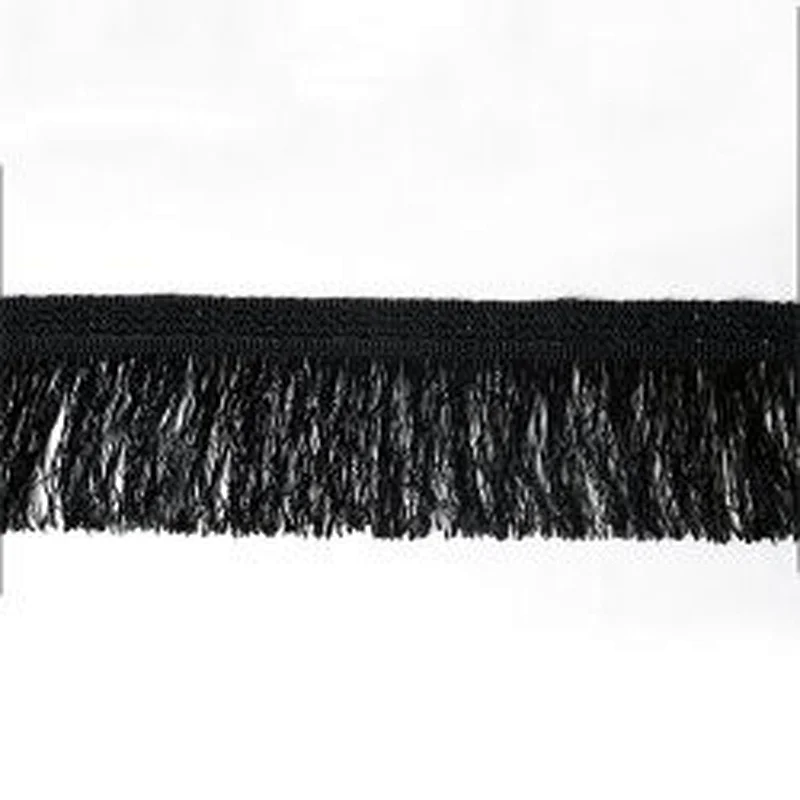 Kavatar Black Tassel Fringe 100% Polyester Lace Trim For Clothes