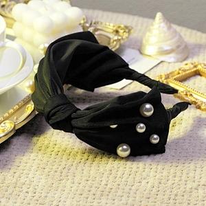 European and Korean beauty simple fashion pearl hairband, web celebrity fashion style headband hair accessories