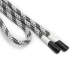 Wholesale  Cords Polyester Garment Drawstring rope Hoodie Rope flat rope Custom Garment Accessories Fashion Silicone End Tips