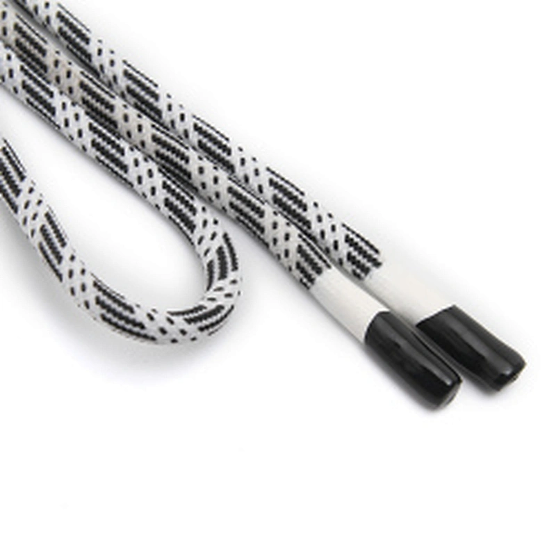 Wholesale  Cords Polyester Garment Drawstring rope Hoodie Rope flat rope Custom Garment Accessories Fashion Silicone End Tips