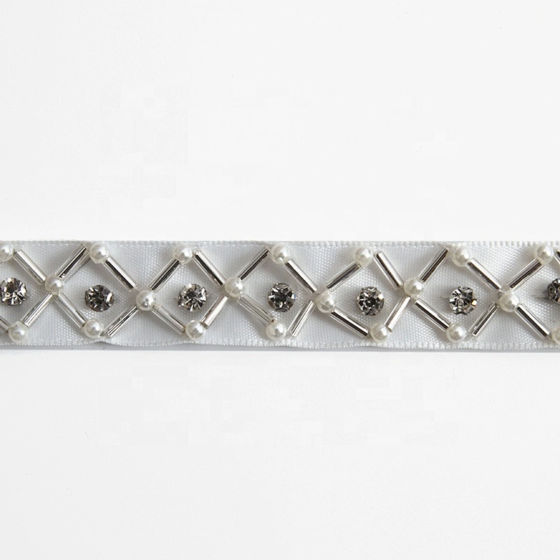 beaded trim in trimming beaded hot fix banding trim