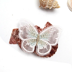 Christmas Cherry Flower Decorative Sew on Rhinestone Beaded Patches Wholesale patches for clothing