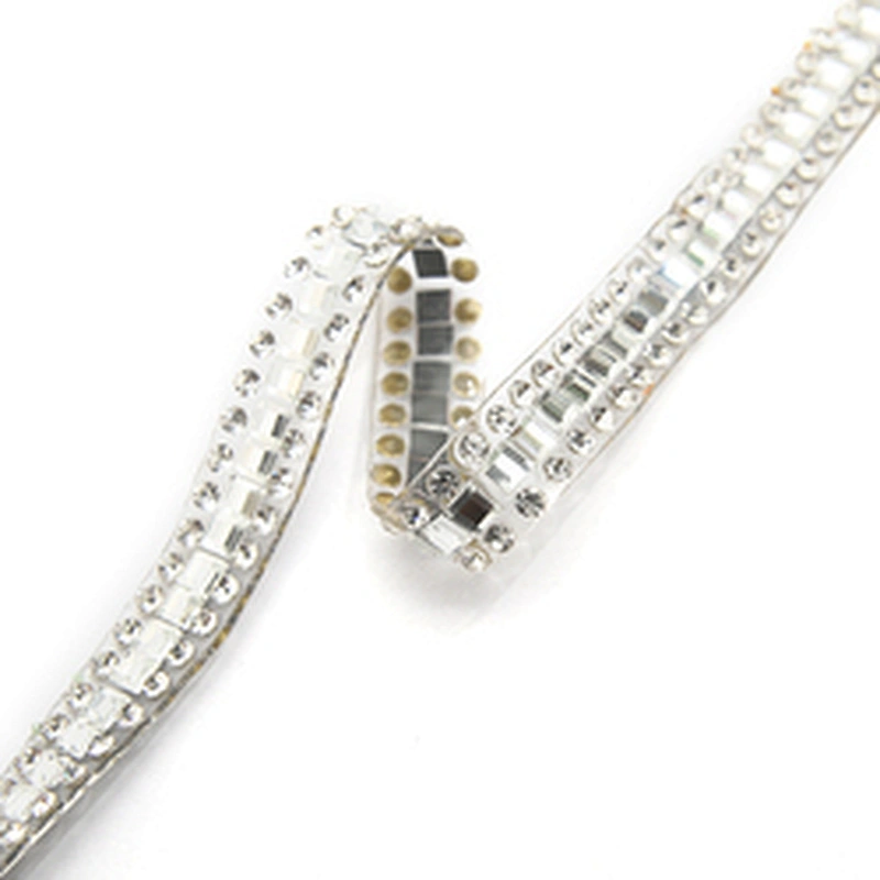 wholesale hot fix tape with rhinestone hot fix trimming chain glitter trim for DIY garment dresses Accessories