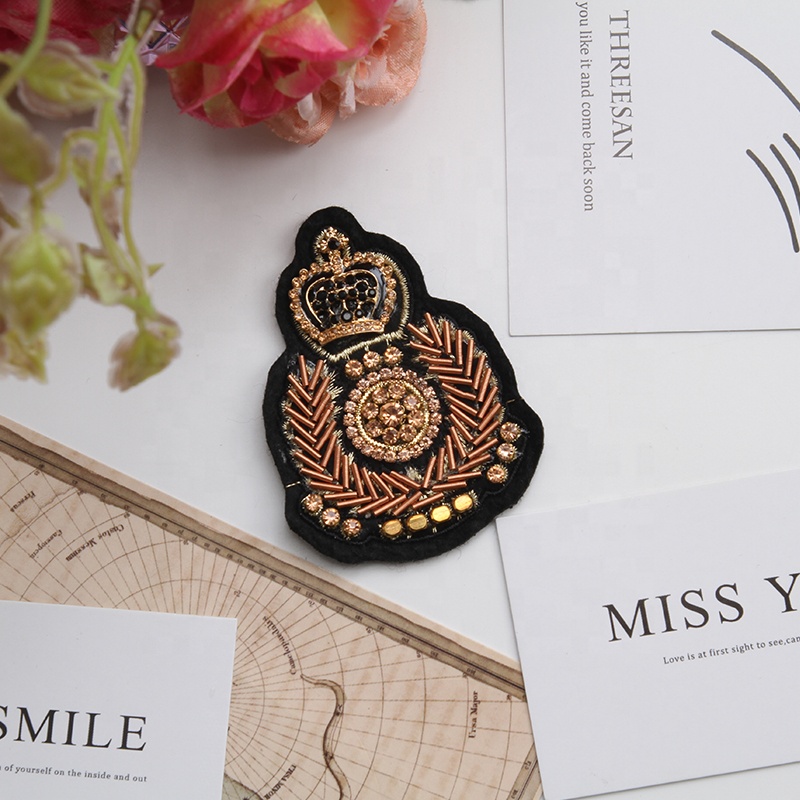 Rhinestone beaded patches for Clothing Sew on Sequin beading Applique decorative parches for clothes dress bags