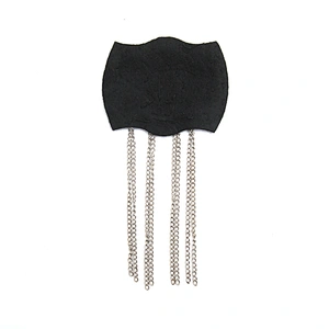 wholesale  designer badges cloth stickers Sew on for clothing accessories decoration 3D patch  rhinestone Metal Chain Tassel