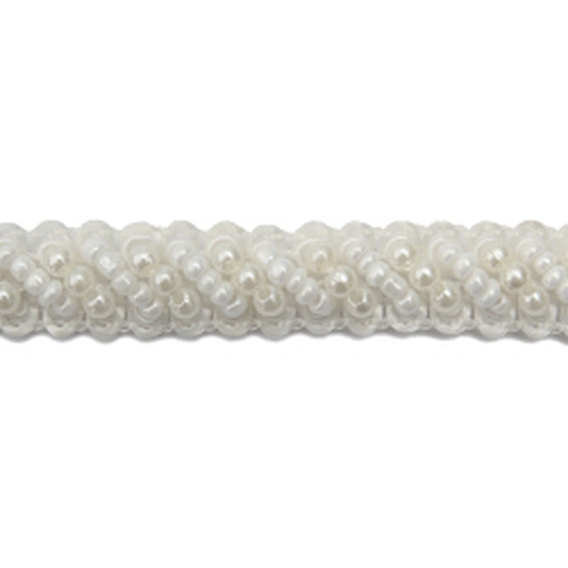 kavatar  wholesale new Handmade Bead lace Embroidered Tulle Trim wedding with Accessories Beads Crystals & Rhinestones