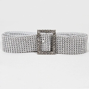 Trendy Heart Shape Buckle Crystal Rhinestone Waistband for Fashion Garments