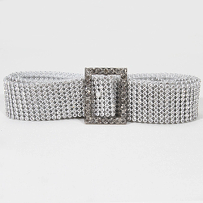Trendy Heart Shape Buckle Crystal Rhinestone Waistband for Fashion Garments