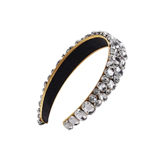 Korean version of rhinestone hairband female glass color simple simple wind lady hairband, headband